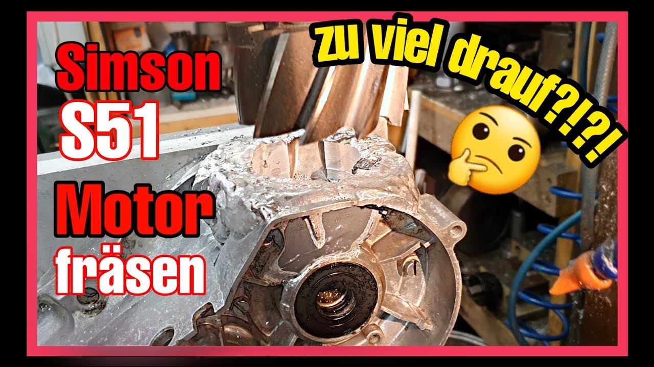 Simson S51 | Motorgehäuse wird gefräst | Umbau 2020