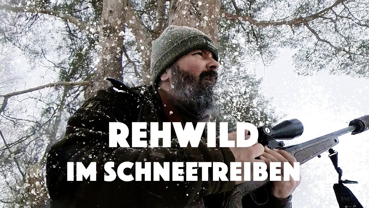 Winterjagd: Rehwild im Schneetreiben