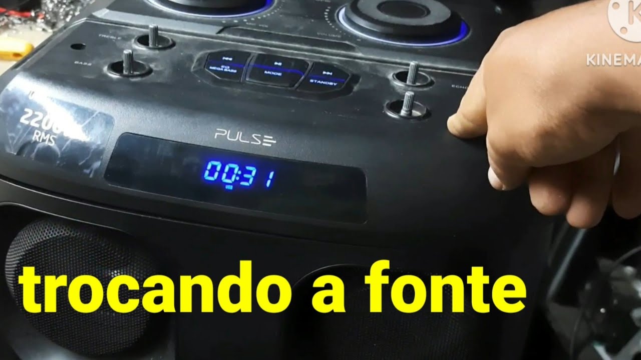 caixa pulse SP500 não liga fonte ruim