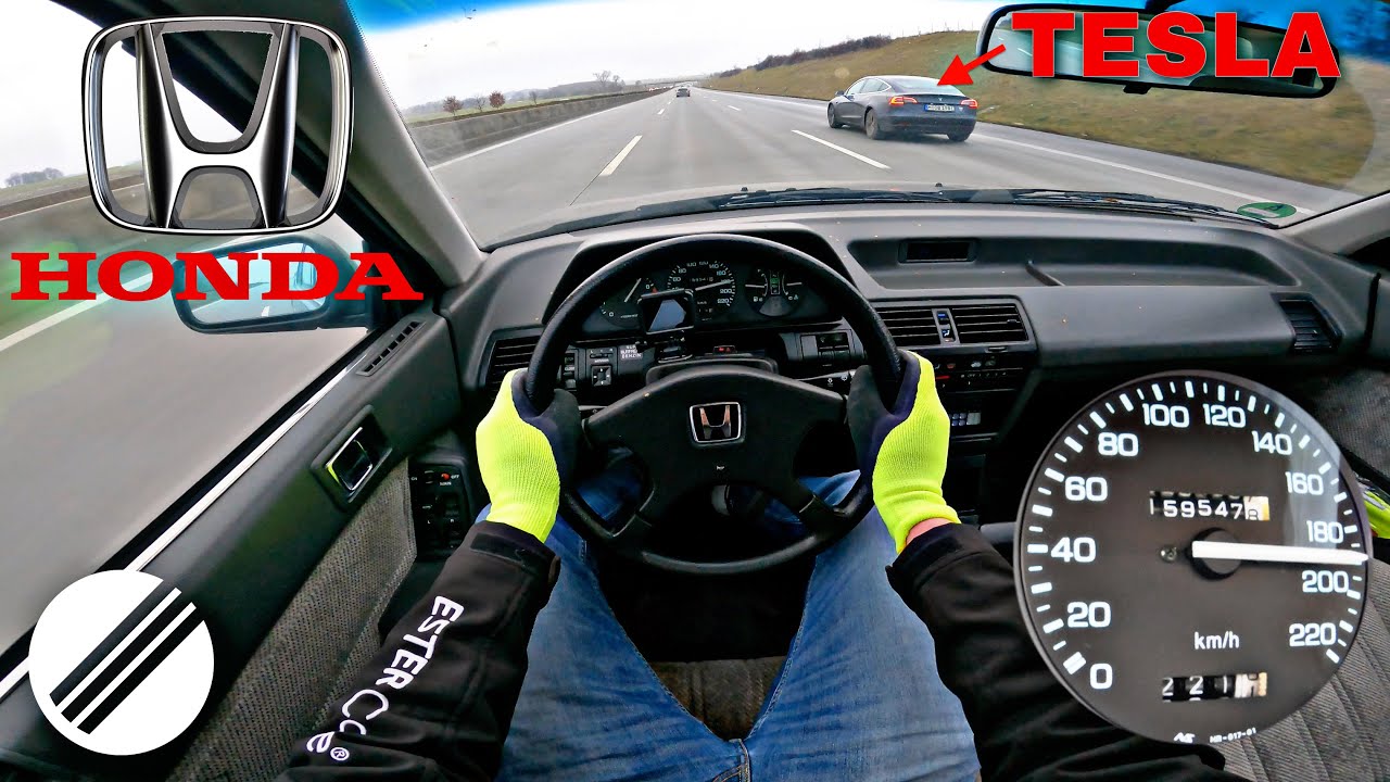 1985 HONDA ACCORD CA5 2.0i EX TOP SPEED DRIVE ON GERMAN AUTOBAHN 🏎