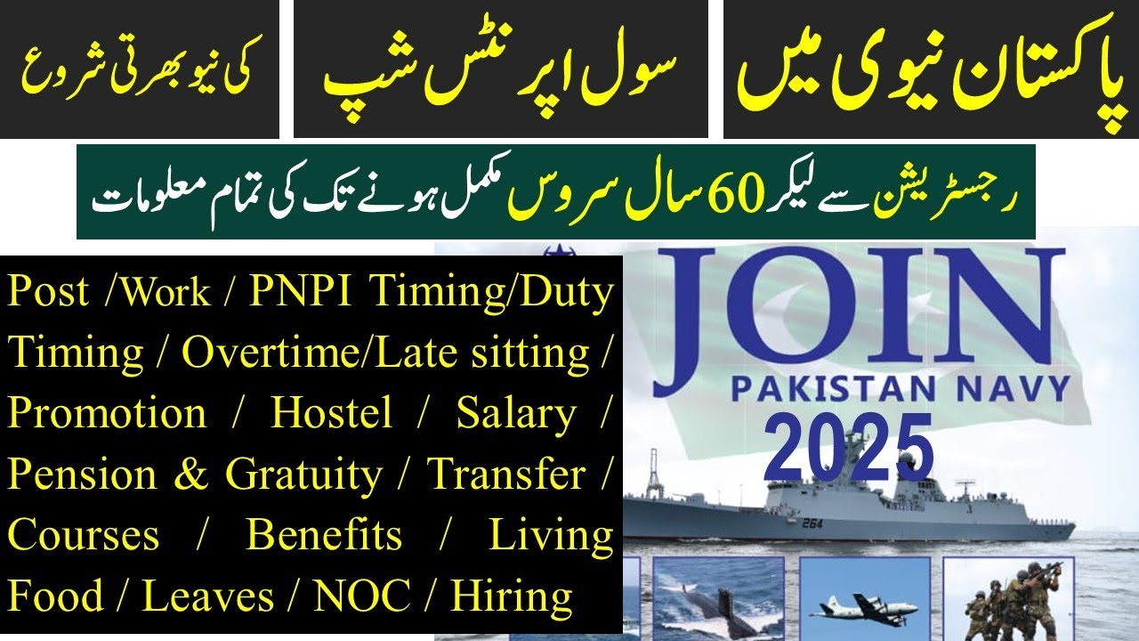 Pak Navy civil apprenticeship 2025 - How to join as civil apprenticeship - A to Z information