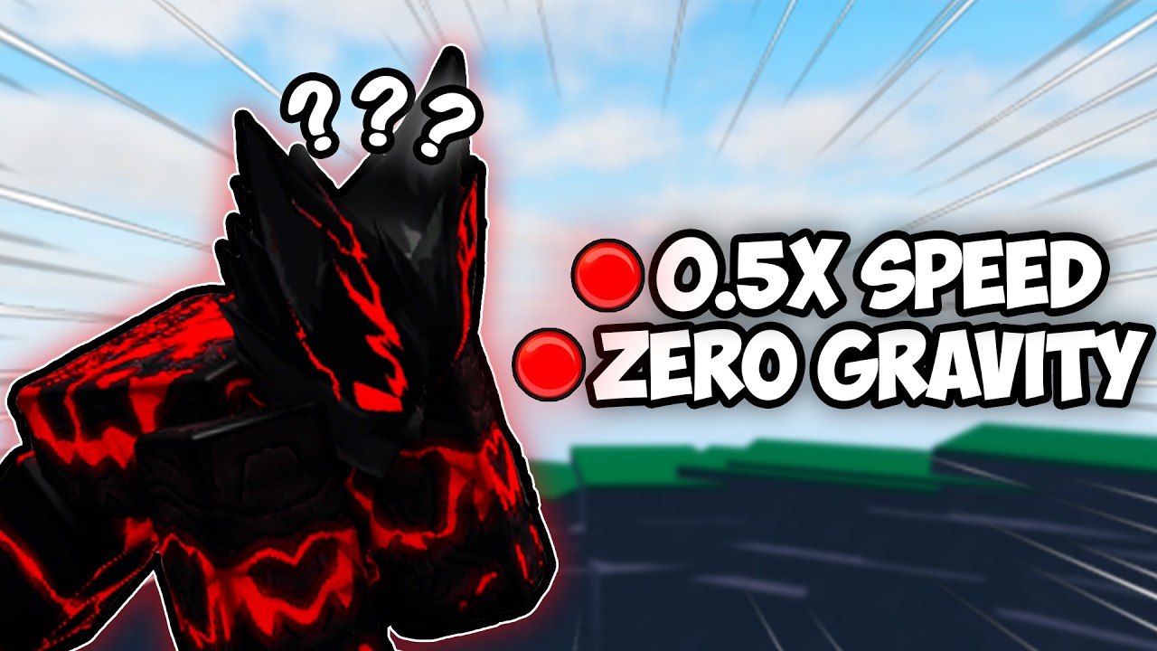 What EVERY MOVE with 0.5x ATTACK SPEED and ZERO GRAVITY looks like in The Strongest Battlegrounds