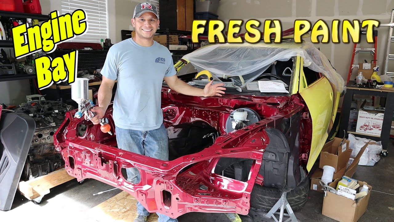 Painting a Mazda RX-8 Engine Bay!!  RX-8 Rebuild Part 11!!
