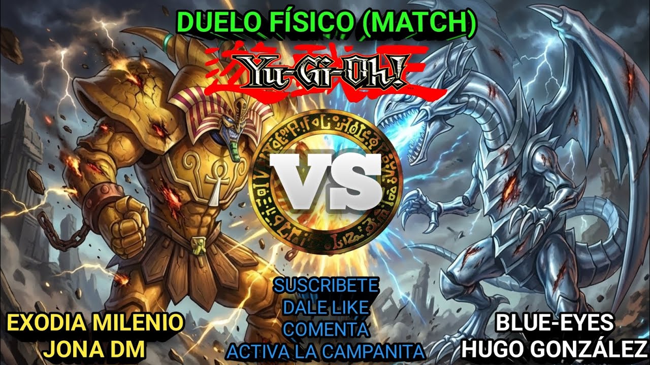 Exodia Puro VS Blue-Eyes White Dragon Duelo Físico Yu-Gi-Oh 05 Enero 2026