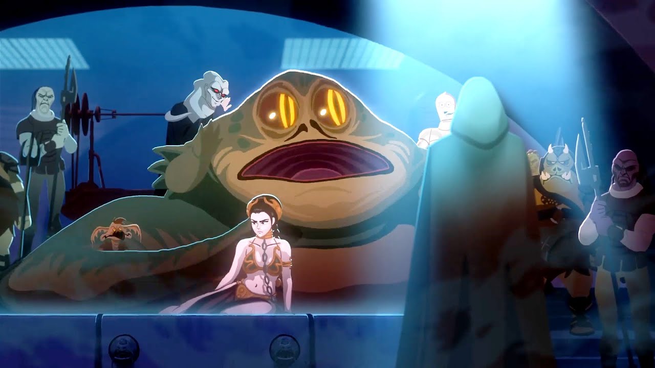Luke Skywalker meets Jabba the Hutt - Animated