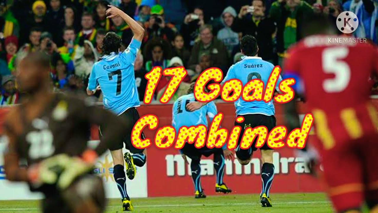 Diego Forlan,Luis Suarez and Edinson Cavani, all FIFA World Cup Goals. Combination of 17 Goals!