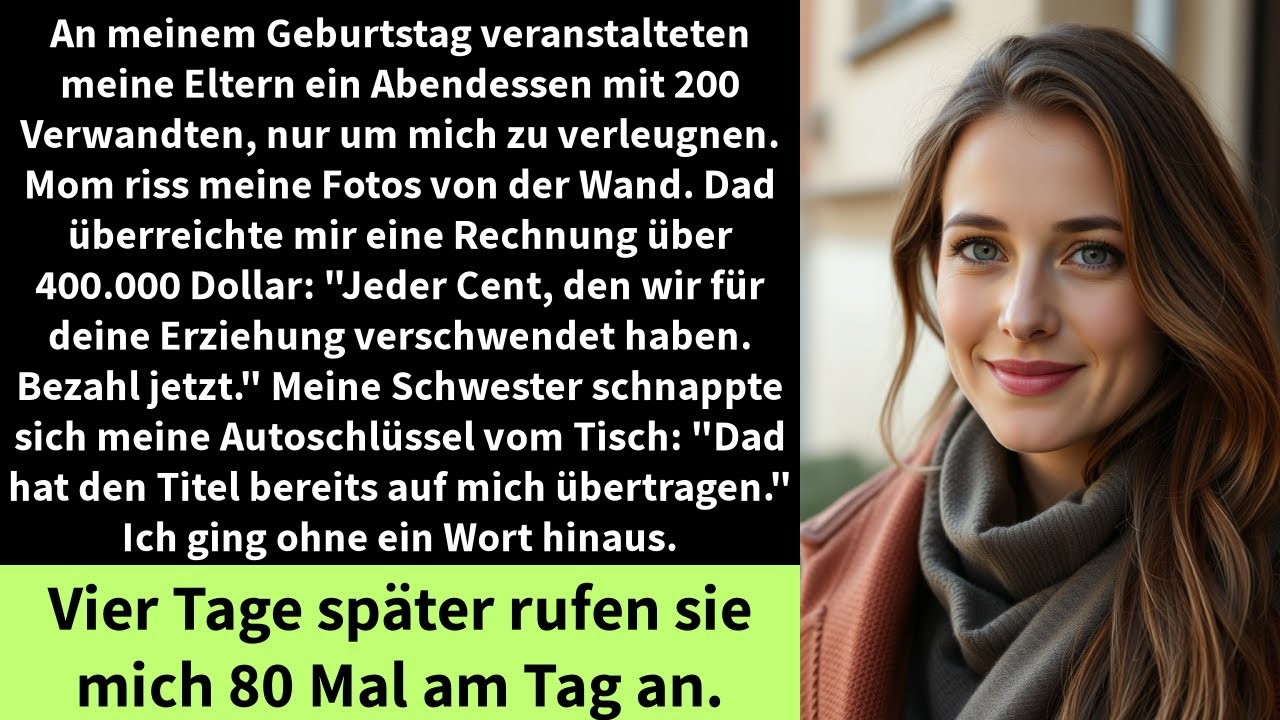 An meinem Geburtstag veranstalteten meine Eltern ein Abendessen mit 200 Verwandten, nur um mich zu