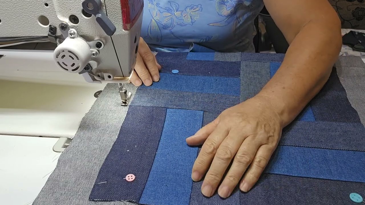 TRASFORME SOBRAS  DE TECIDOS JEANS EM BELÍSSIMO TAPETE 🧵