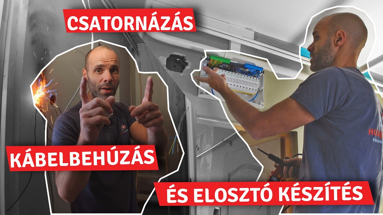 Csatornázás, kánelhúzás és elosztó késztése egy kőbányai panel lakásban.
