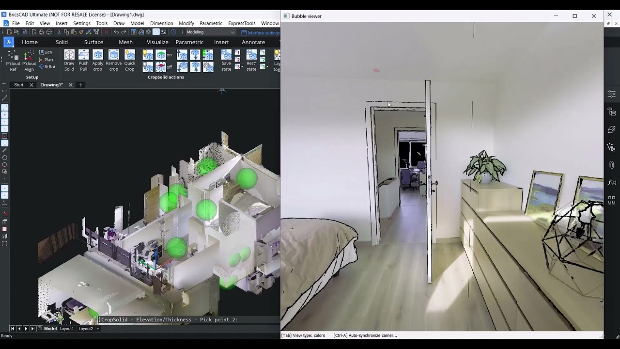 KTF Pointcloud V2.2 for BricsCAD: Create 2D Plans and Elevations!