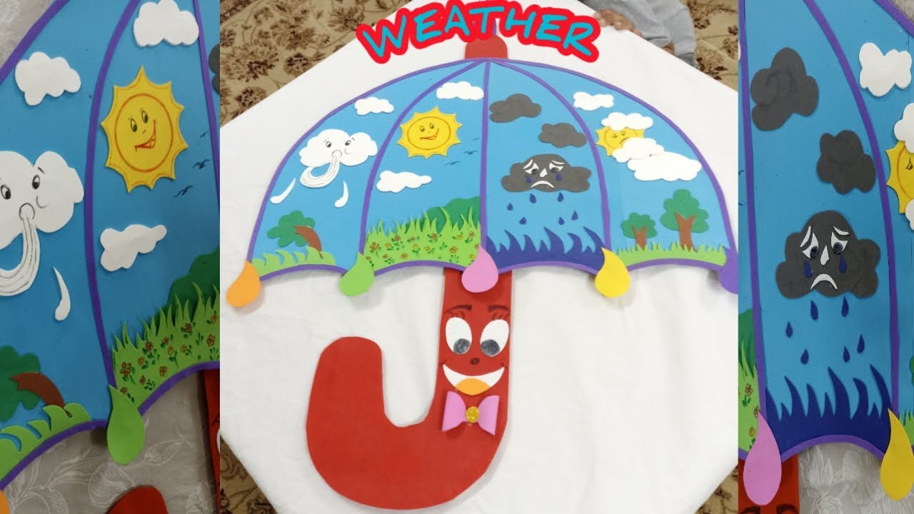 How to make weather craft for school| weather craft project | climate| weather chart ideas
