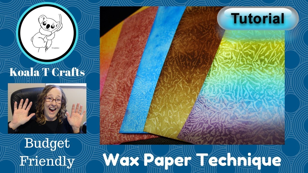 Wax Paper Resist Technique on Cardstock TUTORIAL Quick, Easy, and Fun!