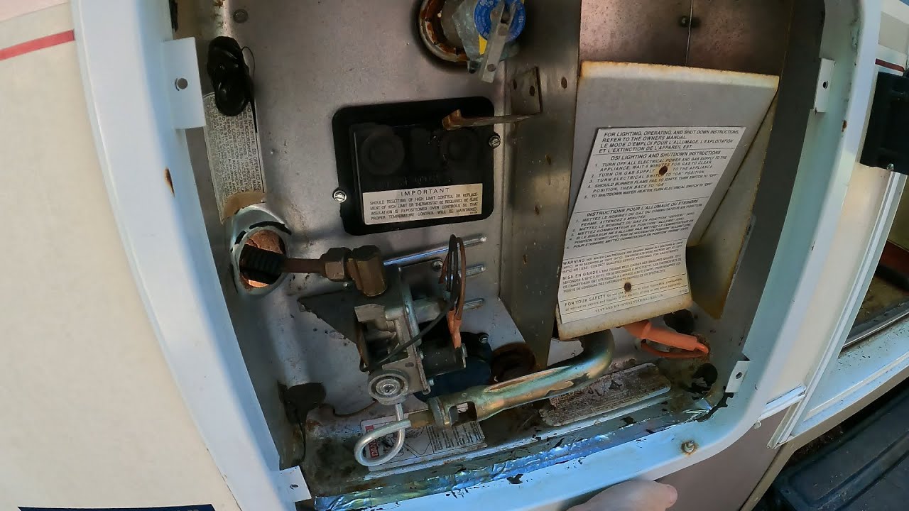 How to Replace  or Repair Hot Water Heater Tank on Camper RV - Forest River Cardinal