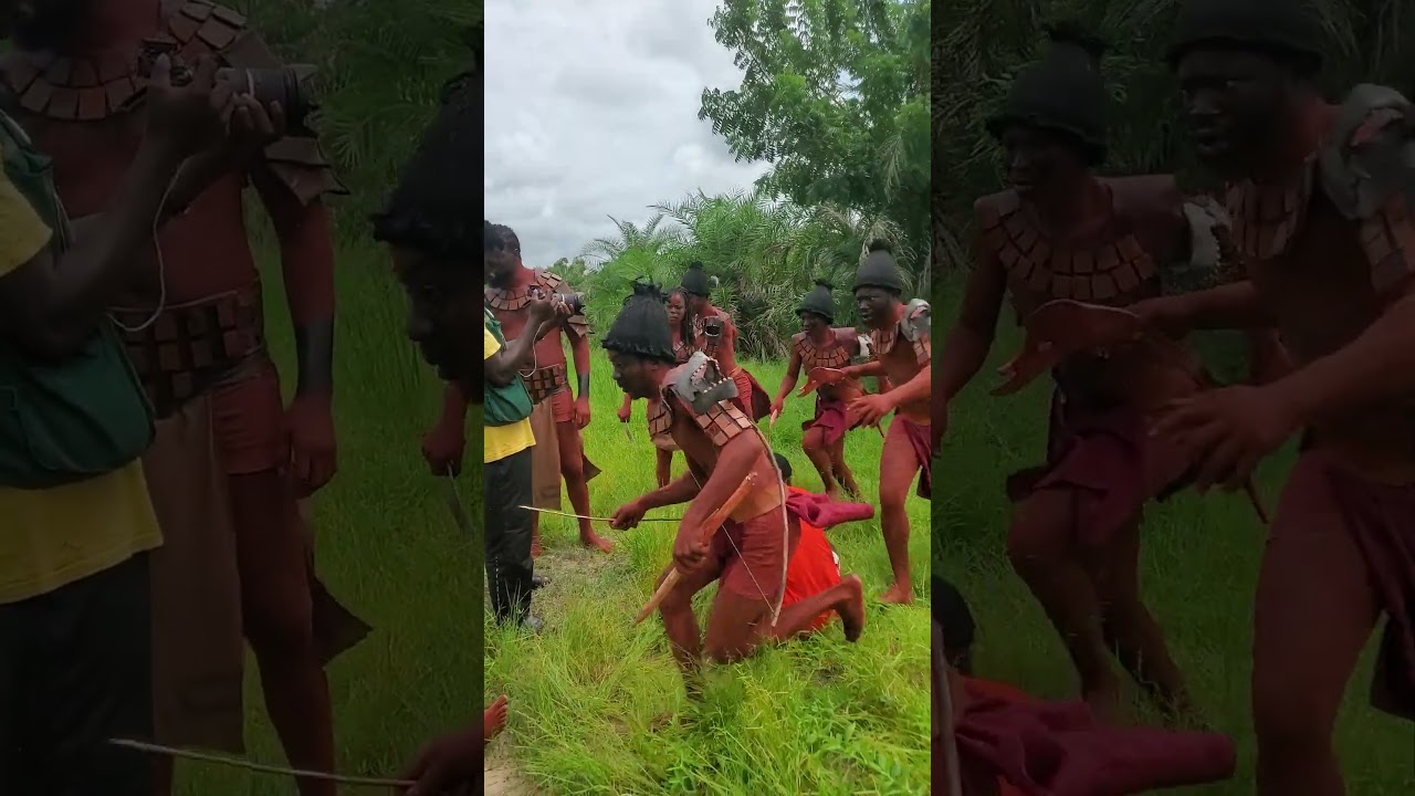 BTS of the Cannibal Village . #viral #africanfilms #ghanamade #trending #trending #series #bts