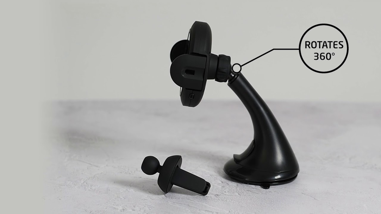 groov-e | In Car Holder with Wireless Charging & Auto Grip
