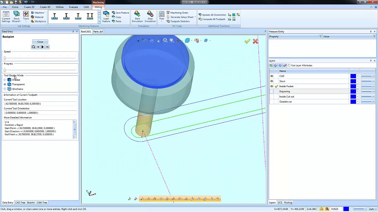 BobCAD CAM V31 2D Profile Cutting for a Nested Sheet