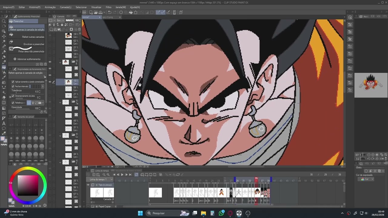 Painting an animated picture