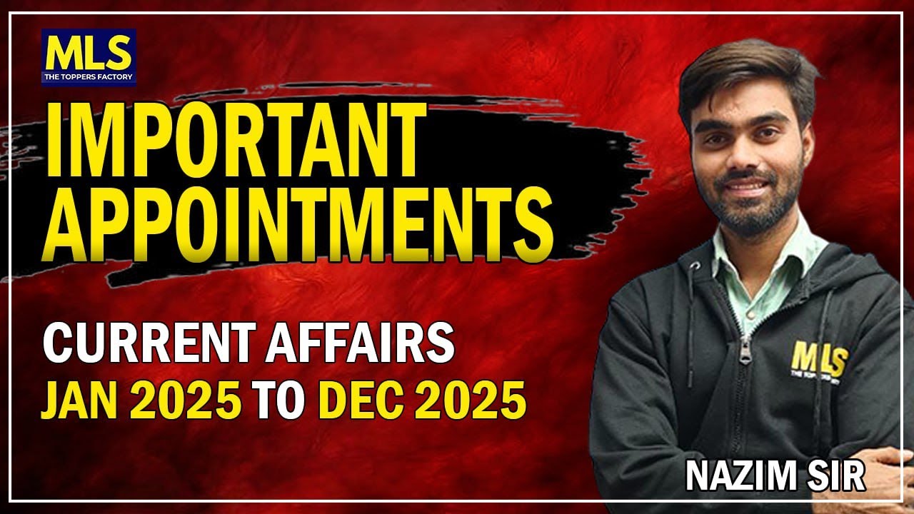 “📌 Important Appointments 2025 | Complete Year in One Shot | Law Entrance Exams”
