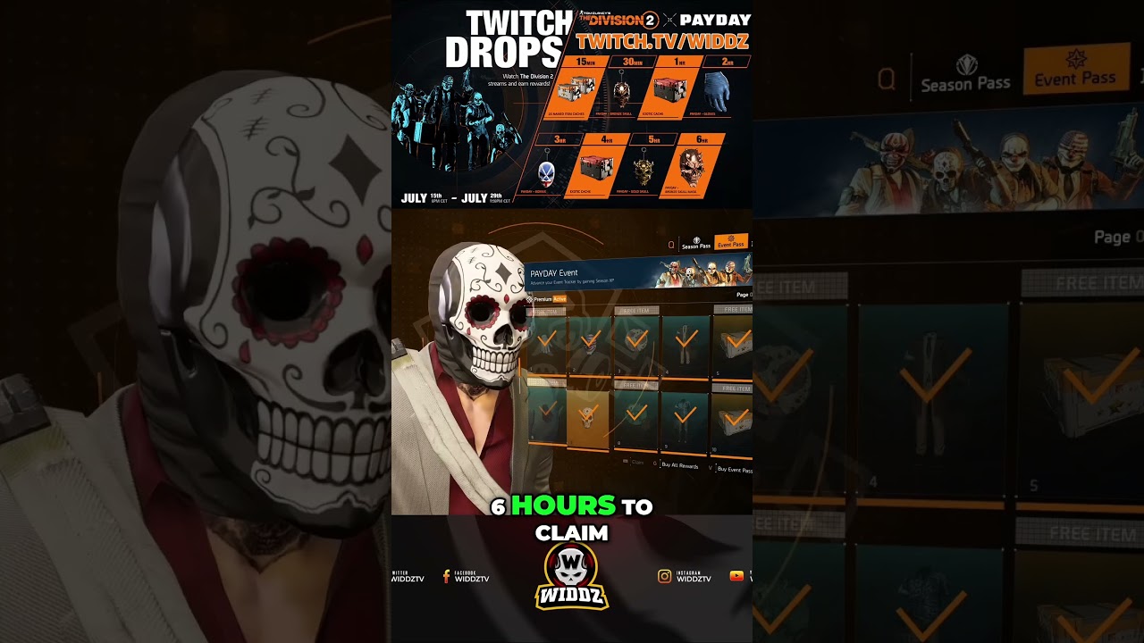 The Division 2 x Payday Twitch Drops collab