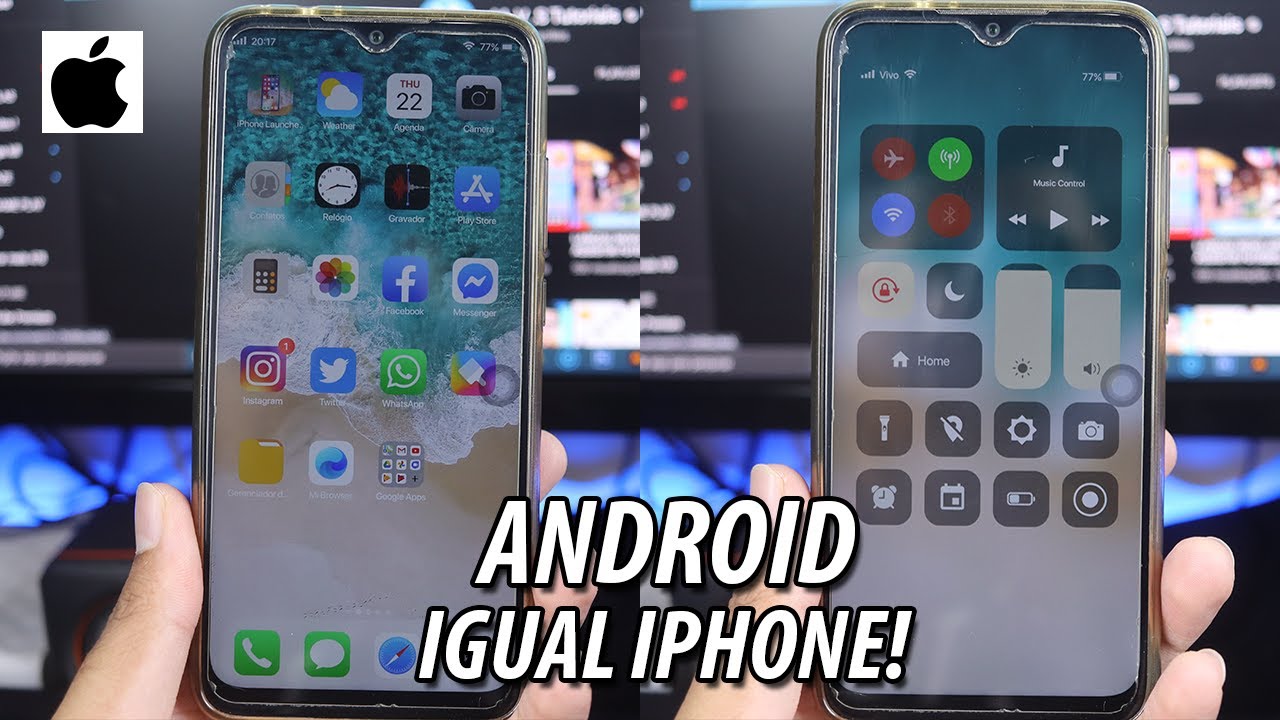 🔥COMO DEIXAR O CELULAR ANDROID IGUAL IPHONE | IOS 14 (ficou Incr&iacute;vel)