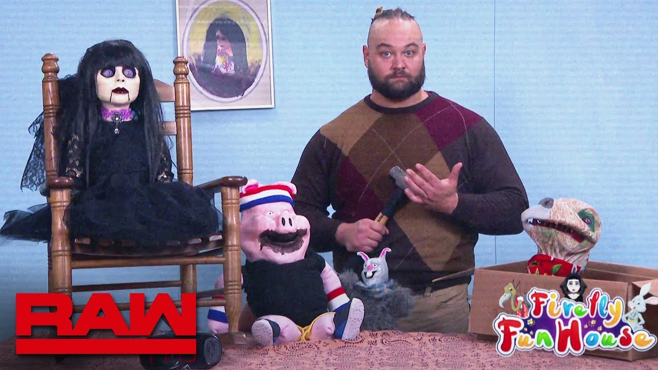 Брей Уайатт предупреждает об «опасности со стороны незнакомцев» в шоу «Firefly Fun House»: Raw, 9...