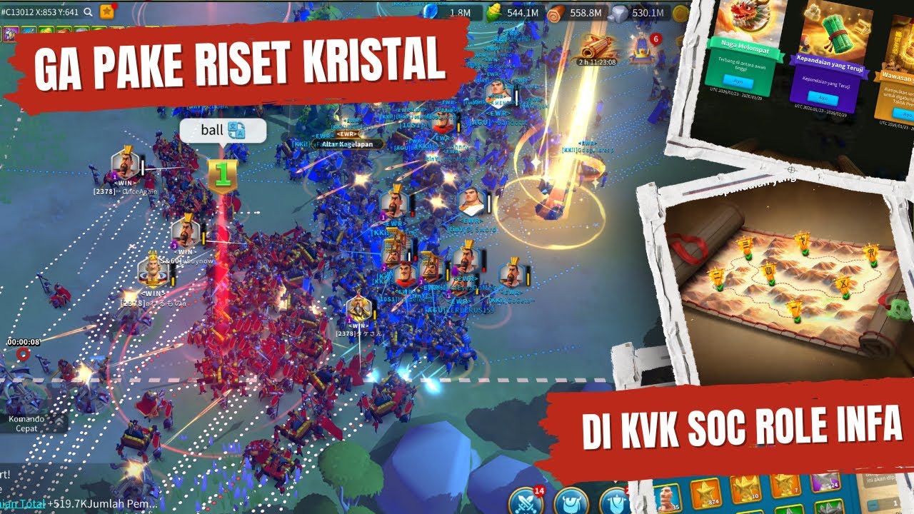 WAR KVK SOC TANPA RISET KRISTAL !!! CEK 1093 KINGSLAND