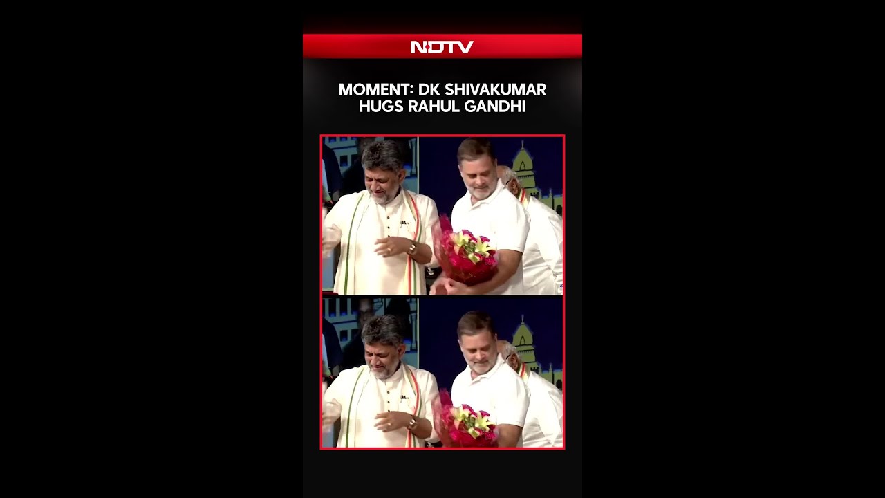 DK Shivakumar Hugs Rahul Gandhi In Heartwarming Moment