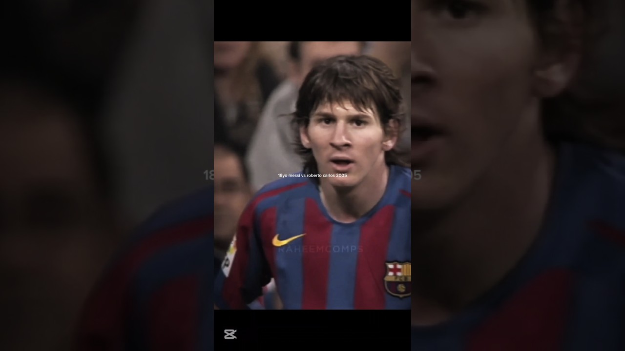messi vs roberto carlos ☠️. He came back a year later more deadly 👽🐐 #messi #barcelona #realmadrid
