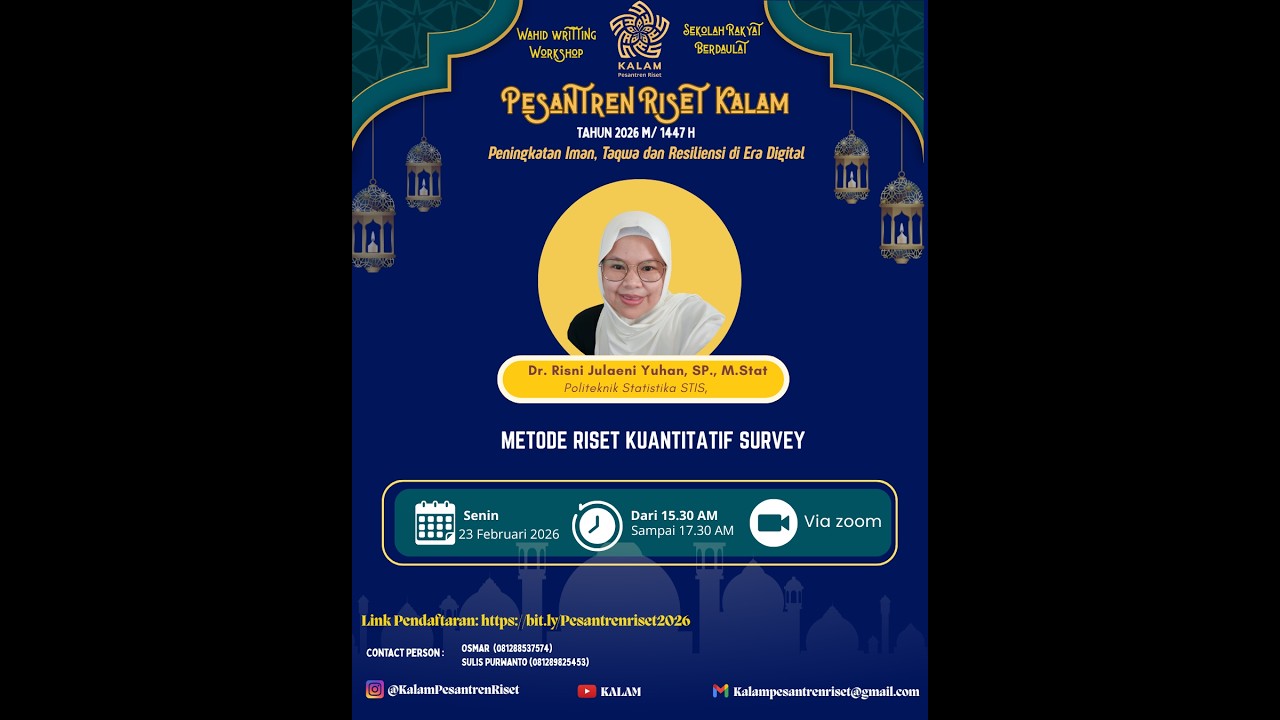 Metode Riset Kuantitatif Survey_Dr. Hj. Risni Julaeni Yuhan, SP., M.Stat