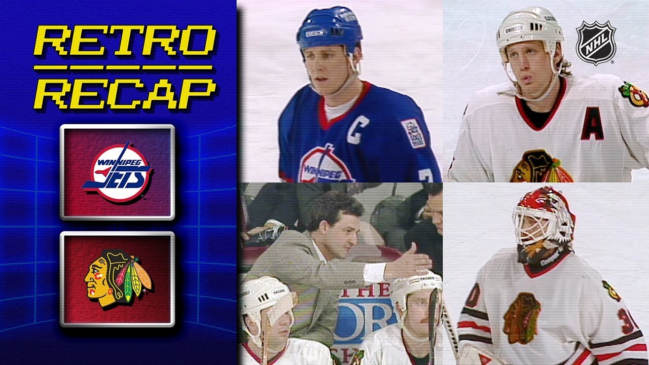 Roenick scores 4 | Retro Recap | Jets vs. Blackhawks