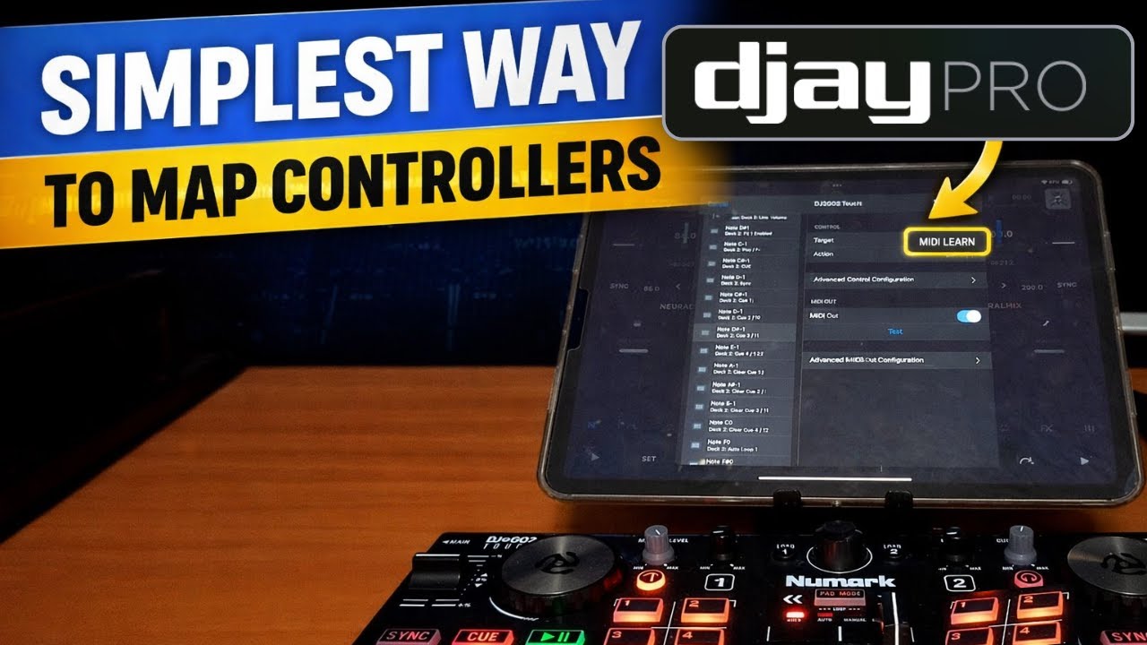 Самый простой способ назначить кнопки управления в Djay Pro
