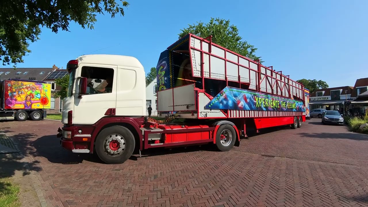Oprijden en opbouw (aufbau) kermis (kirmes) Renesse 2024