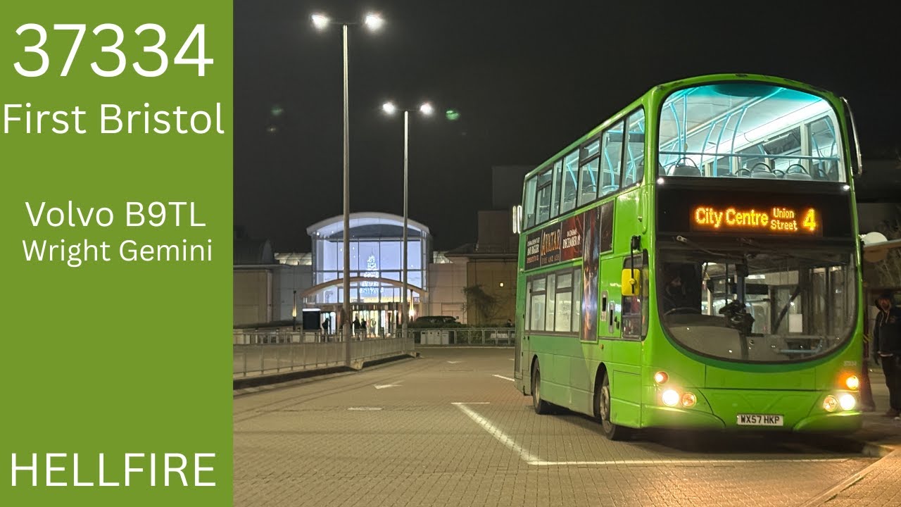 *HELLFIRE* Volvo B9TL Wright Gemini | First Bus 37334 | Bristol