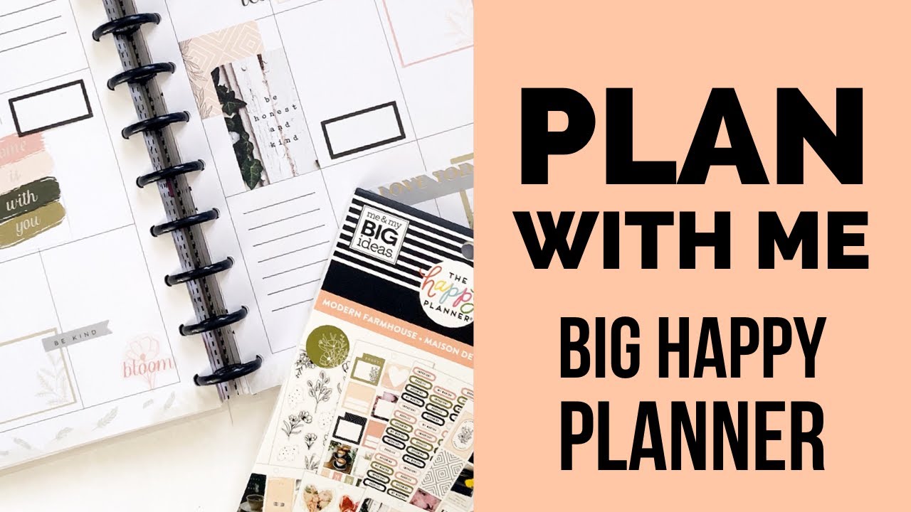 Plan With Me // Big Happy Planner // Modern Farmhouse // March 9-15, 2020