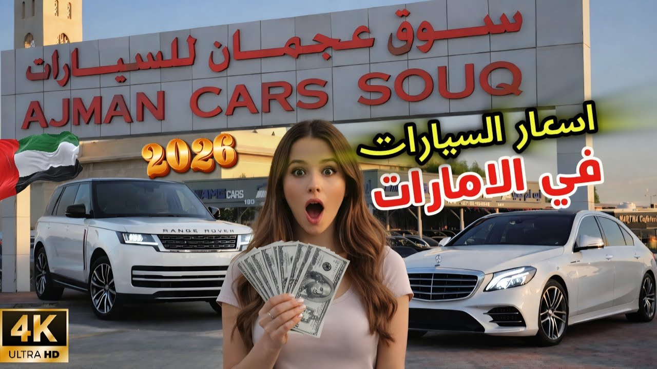 سوق سيارات الامارات عجمان 2026 🚗 [4K] - جولة كاملة وأسعار كل السيارات 😱