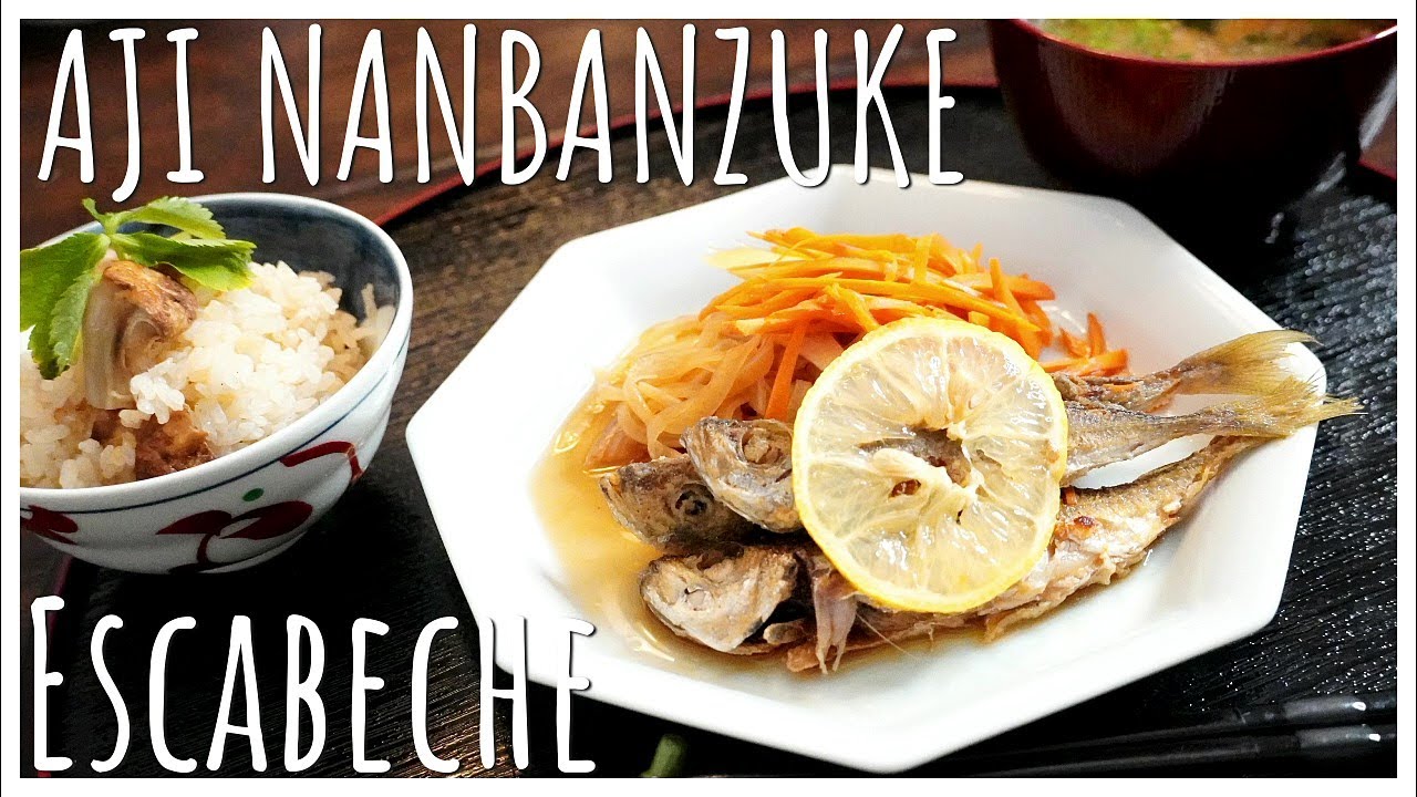 【AJI NANBANZUKE】Horse Mackerel marinated with NANBAN sauce/Japanese (Escabeche)#65 まめアジ南蛮漬け