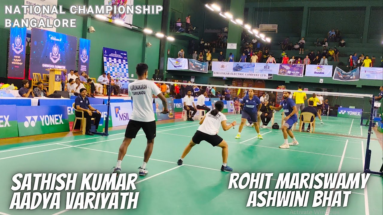 SATHISH KUMAR/AADYA vs ROHIT.M/ASHWINI BHAT || Mixed Doubles - National Championship 2024 Bangalore