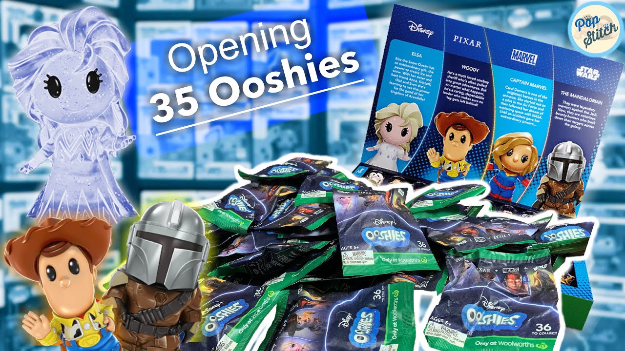 Woolworths Disney+ Ooshies | 35 Ooshies Opened | Did we get a Rare one?