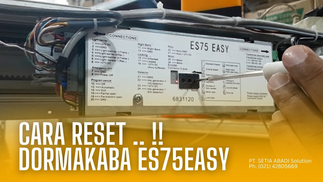CARA RESET DORMA ES200Easy, ES75EASY & ES80 Compact
