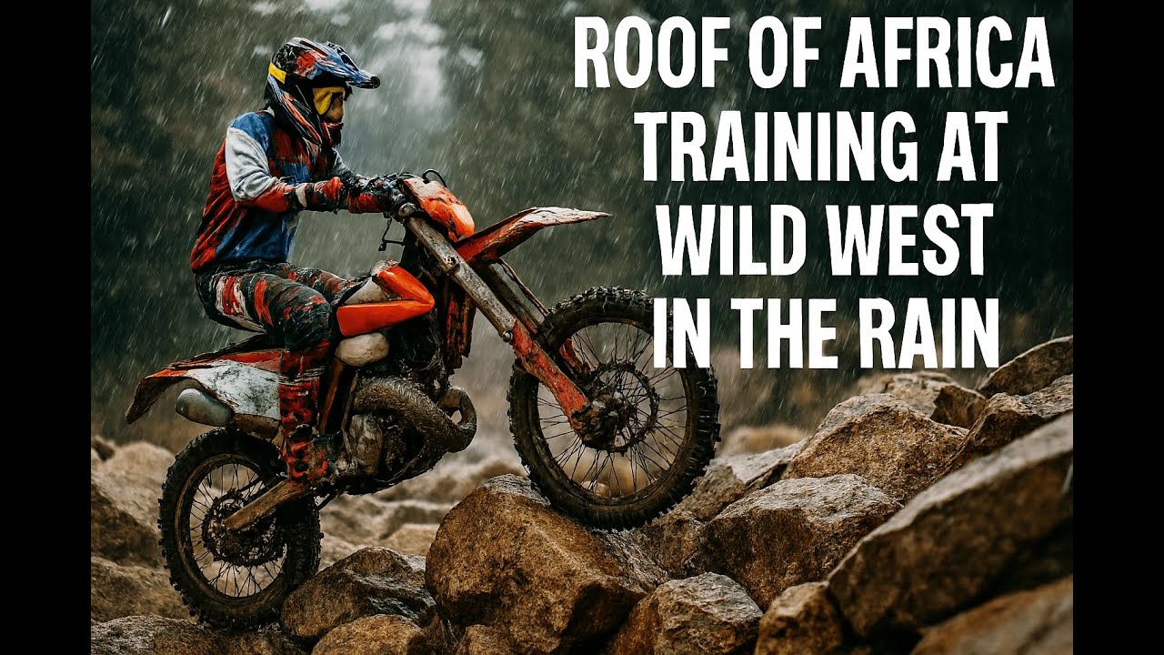 Riding Wild West In the Rain  #hardenduro #slippery #roofofafrica