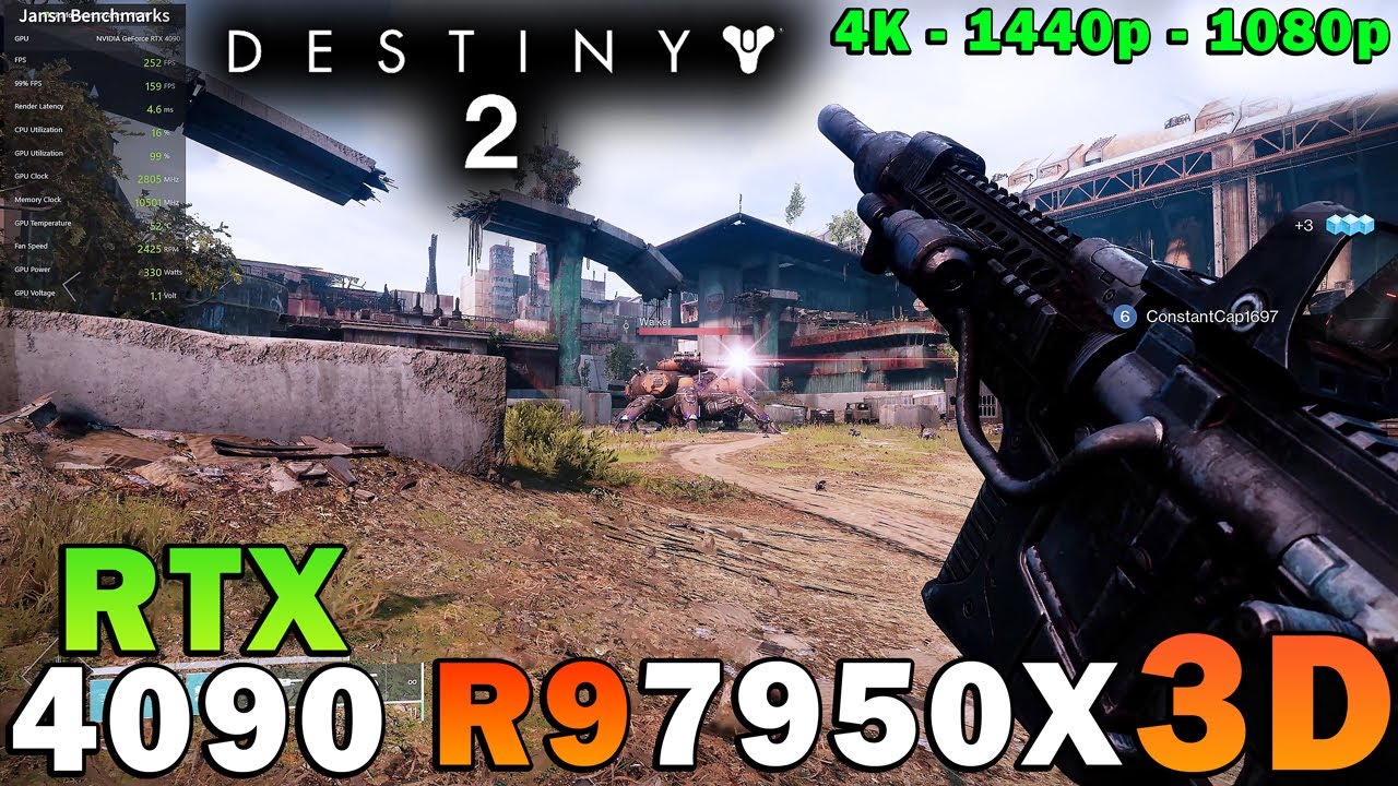 Destiny 2 | Ryzen 9 7950X3D | RTX 4090 | 4K - 1440p - 1080p | Maximum Settings