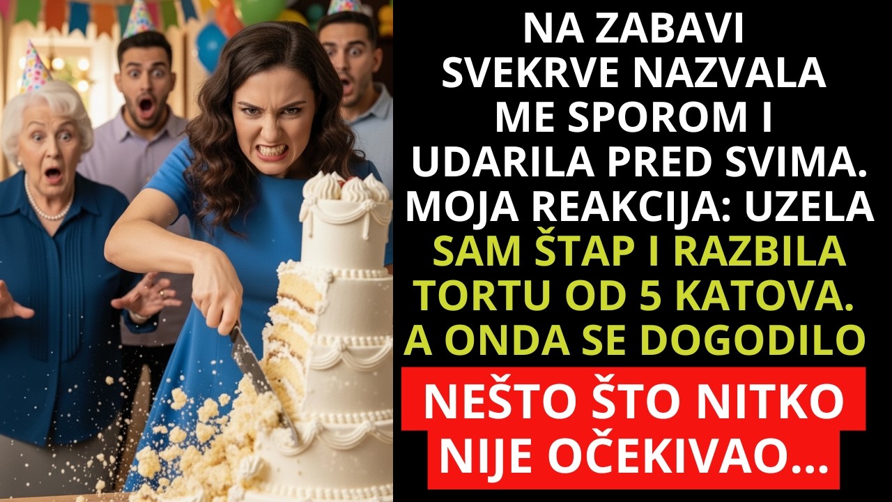 Na zabavi svekrve; udarila me pred svima - uzela sam štap i razbila tortu od pet katova