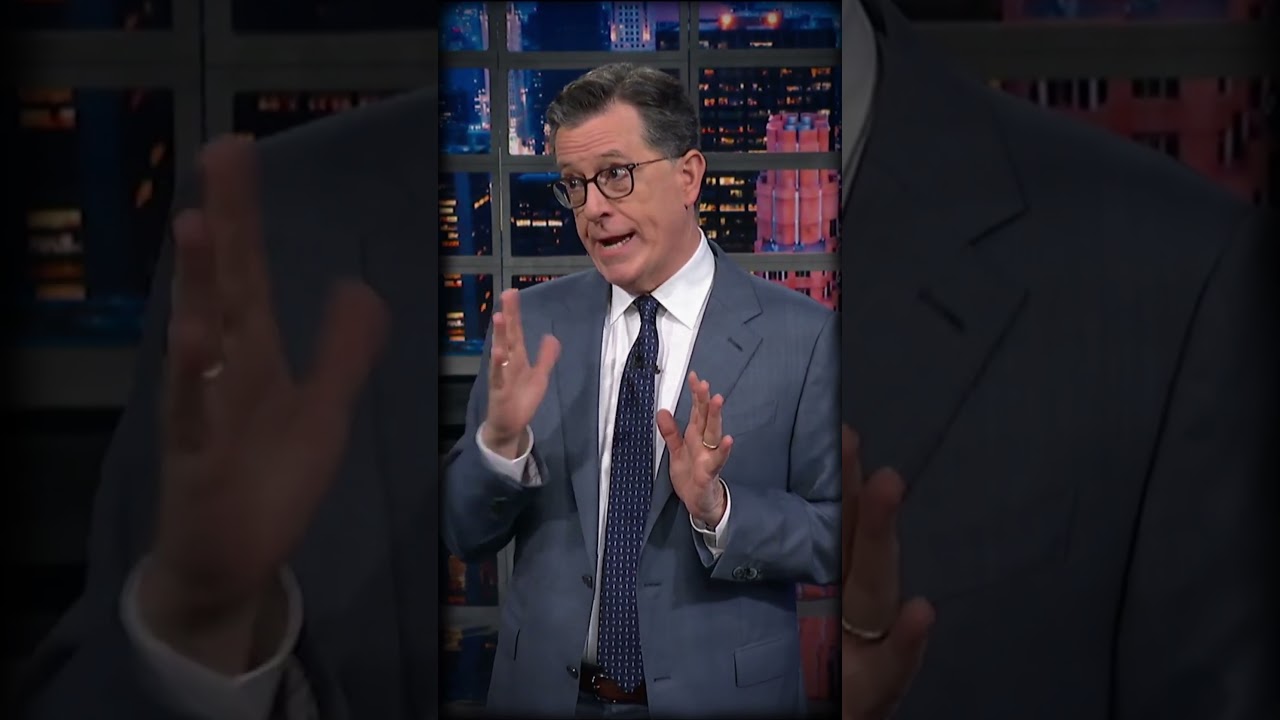 Stephen Colbert Mocks Trump&rsquo;s Latest Project on Late Night TV #politicalcomedy #viral #shorts
