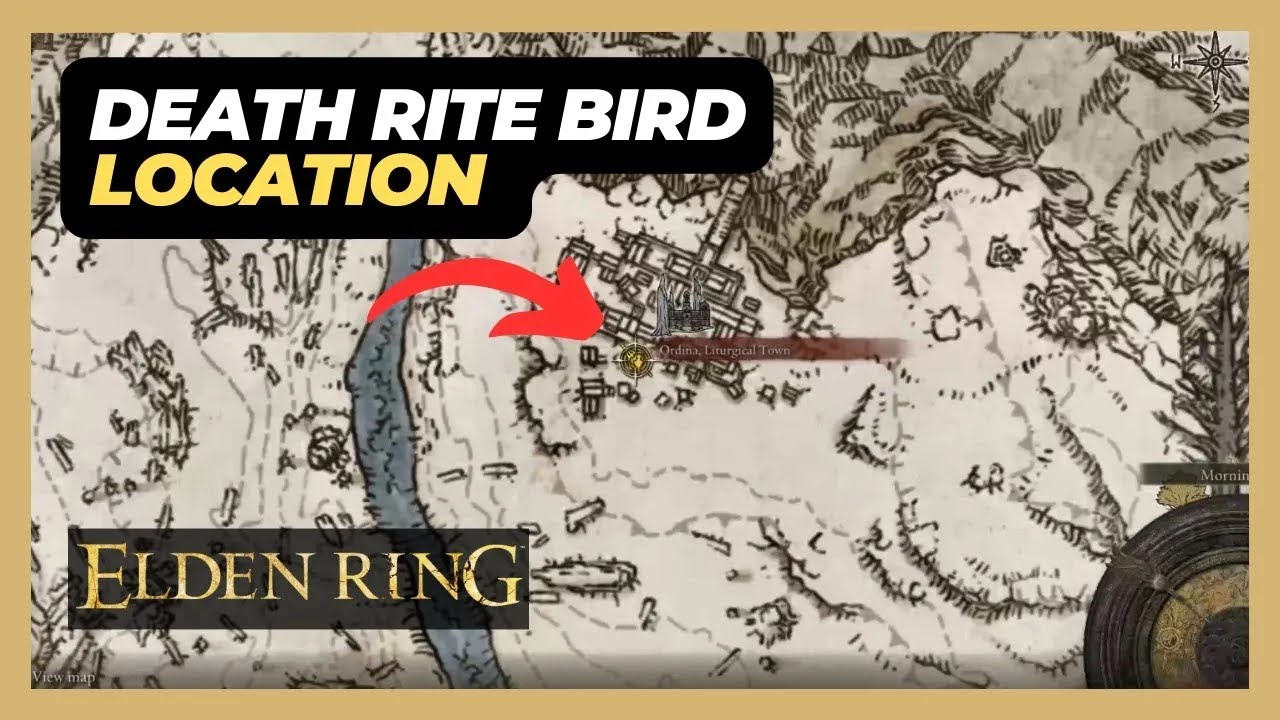Death Rite Bird (Snow Valley Ruins Overlook) Boss Location - Elden Ring