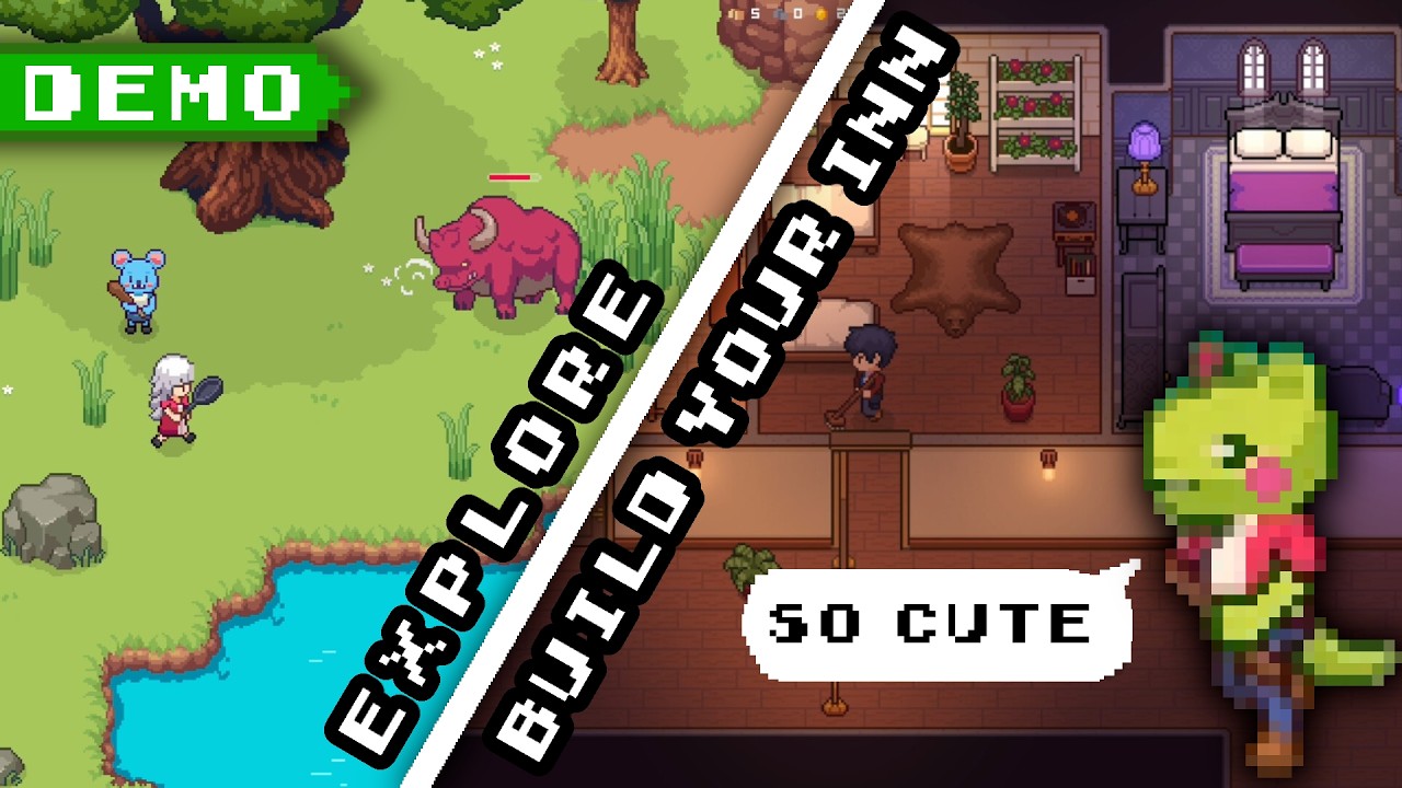 Cozy Stardew Valley inspired Inn Builder! - Let's playtest Monsterest