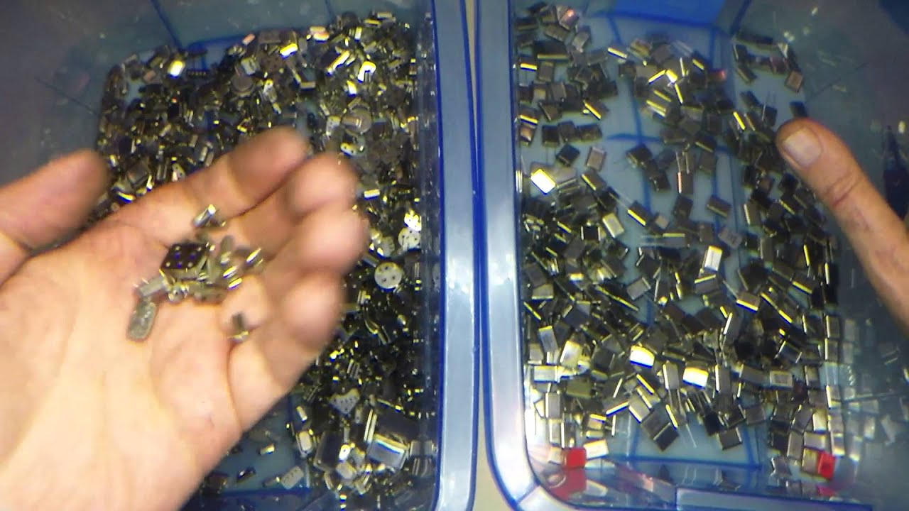 Recovering Silver tabs from Crystal Oscillators