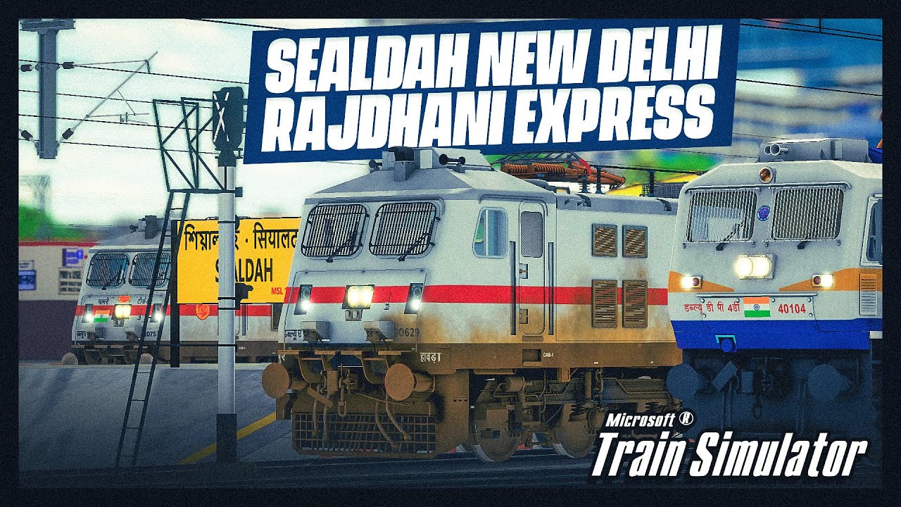 4K 12313 Sealdah - New Delhi Rajdhani Express | राजधानी एक्सप्रेस | MSTS Train Video Indian Railways