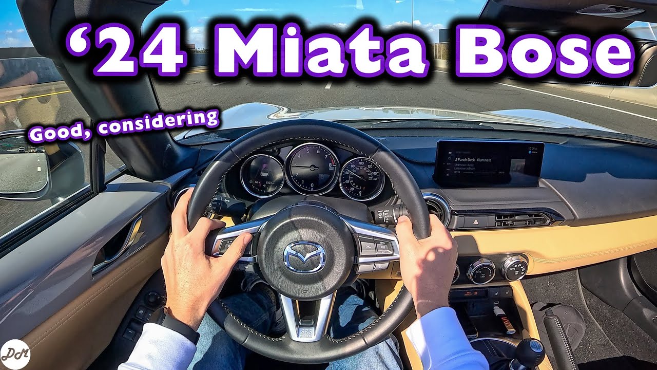 2024 Mazda MX-5 Miata – Bose 9-speaker Sound System Review (Top Down and Up)