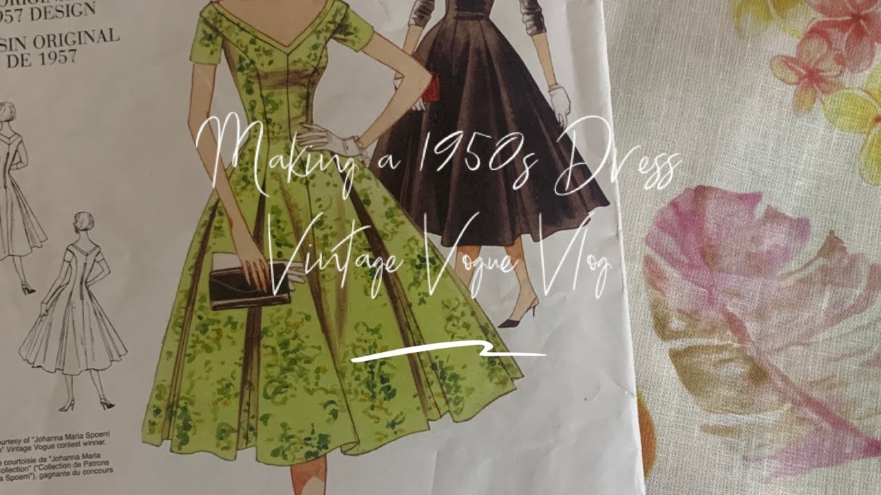 Шьем платье в стиле 1950-х годов: используем винтажную репродукцию выкройки Vogue V2903, видеобло...