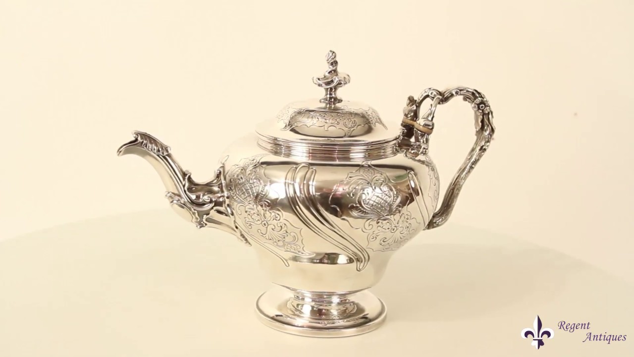 Antique English George IV Sterling Silver Tea Pot Paul Storr